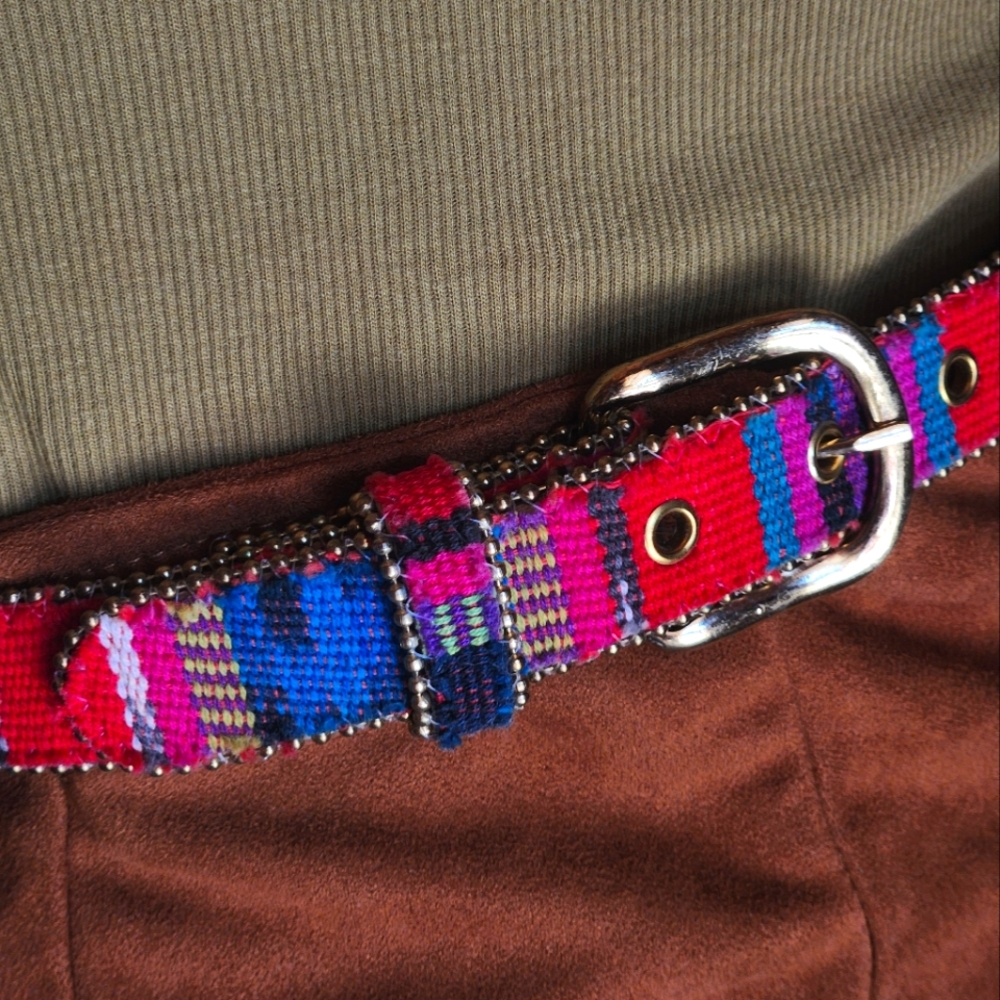 Cintage 1990s Tapestry Tribal Belt